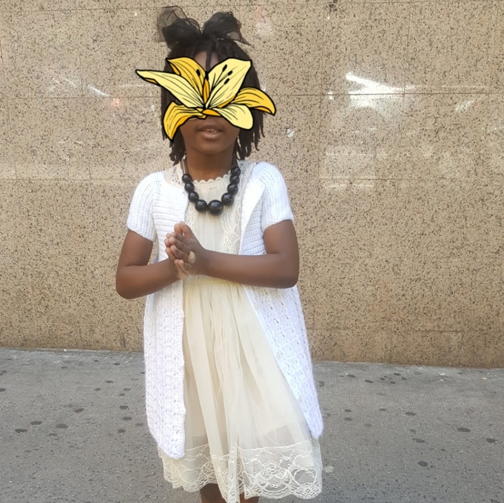 Bow girls ivory lace & tulle dress, sz 6